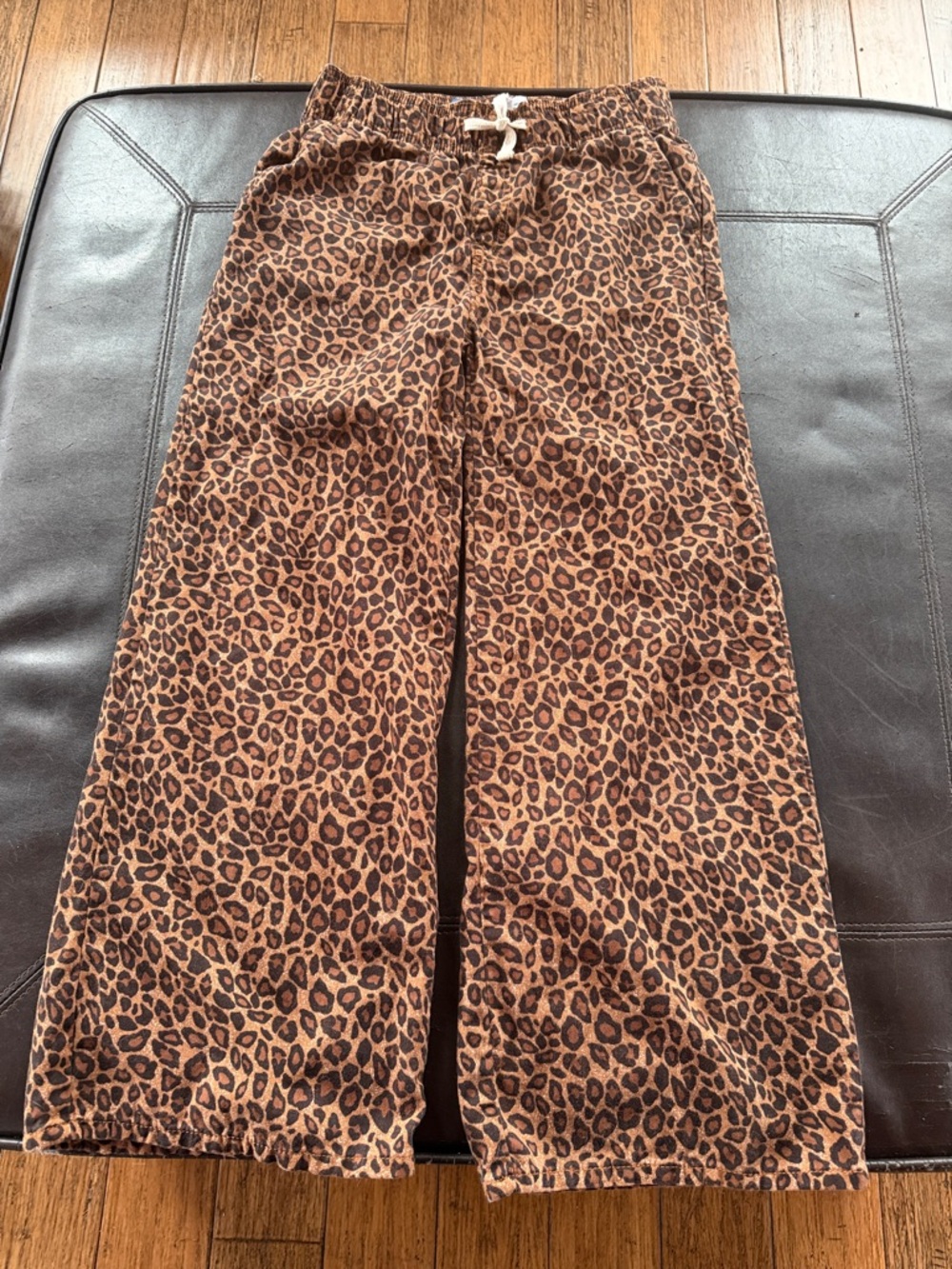 Old Navy Girls Leopard Print High Rise Baggy Wide-Leg Pants (Size XL 14-16)